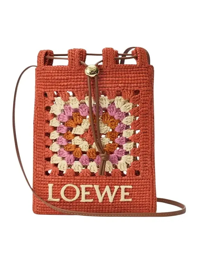 x Paula's Ibiza Crochet Raffia Pocket Crossbody Bag x Paula's Ibiza Crochet Raffia Pocket Crossbody Bag