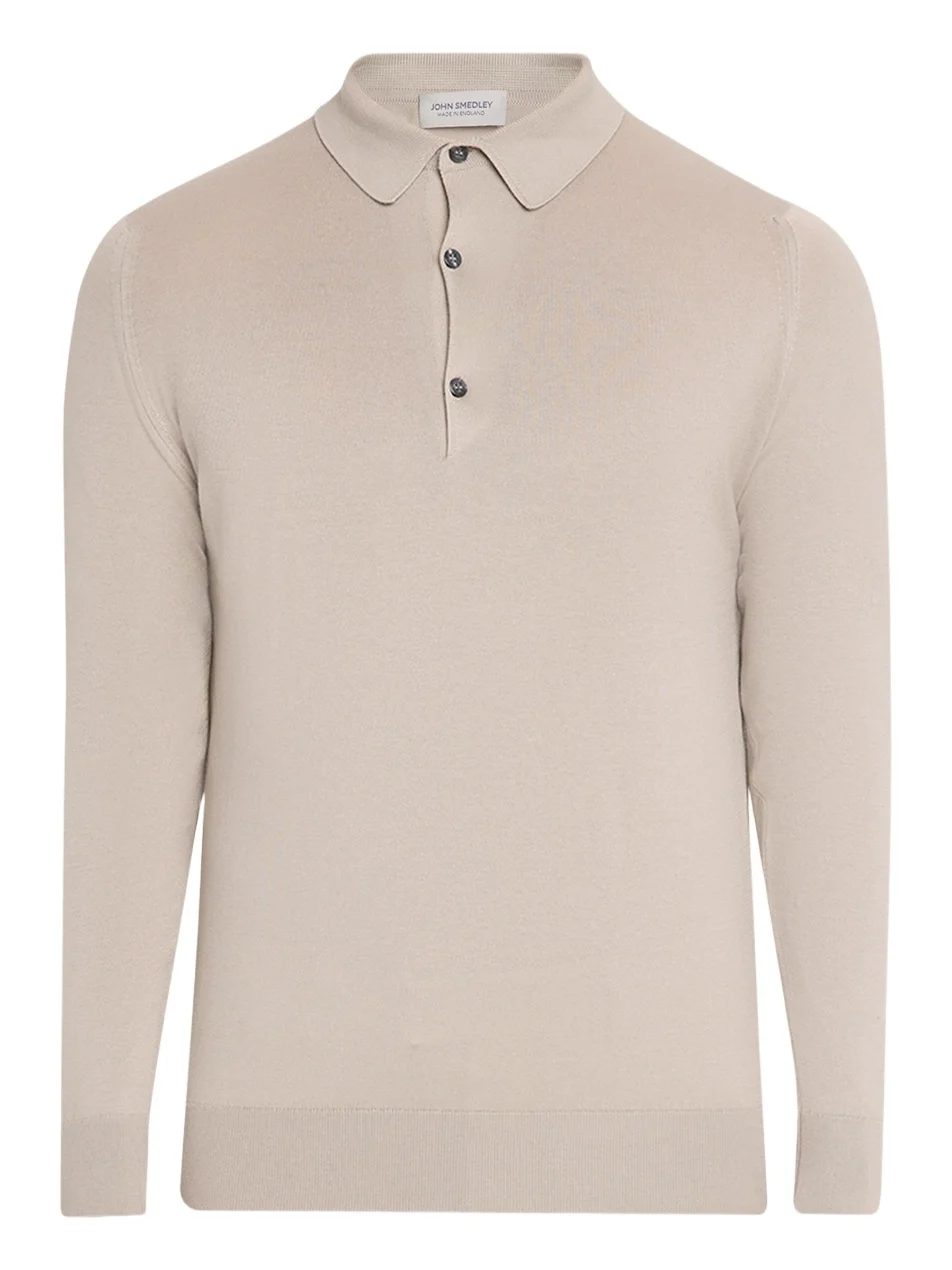 Men's Solid Long-Sleeve Polo Shirt Men's Solid Long-Sleeve Polo Shirt