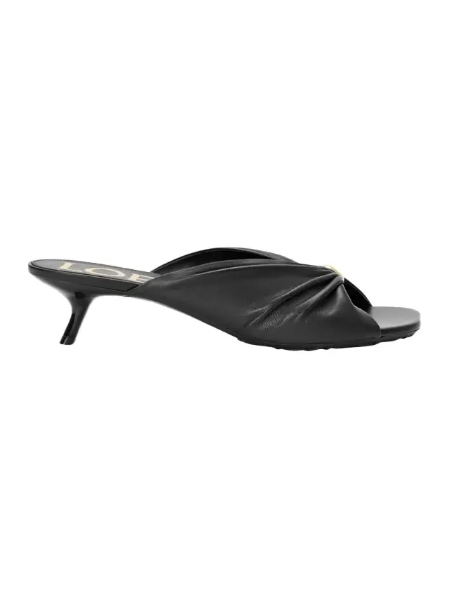 x Paula's Ibiza 45mm Pebble Soft Leather Slide Sandals
