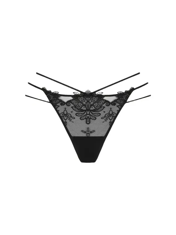 Diva Glamour Embroidered Tulle G-String