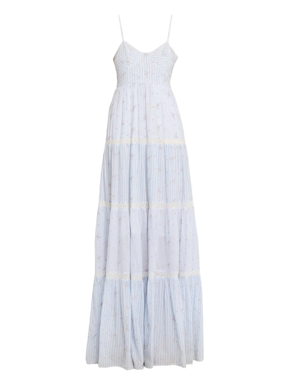 LoveShackFancy Story Floral Cotton Maxi Dress