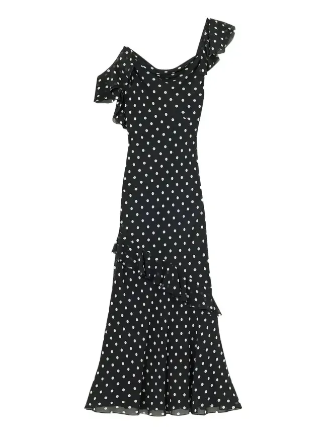 Polka Dot Georgette Maxi Dress Polka Dot Georgette Maxi Dress