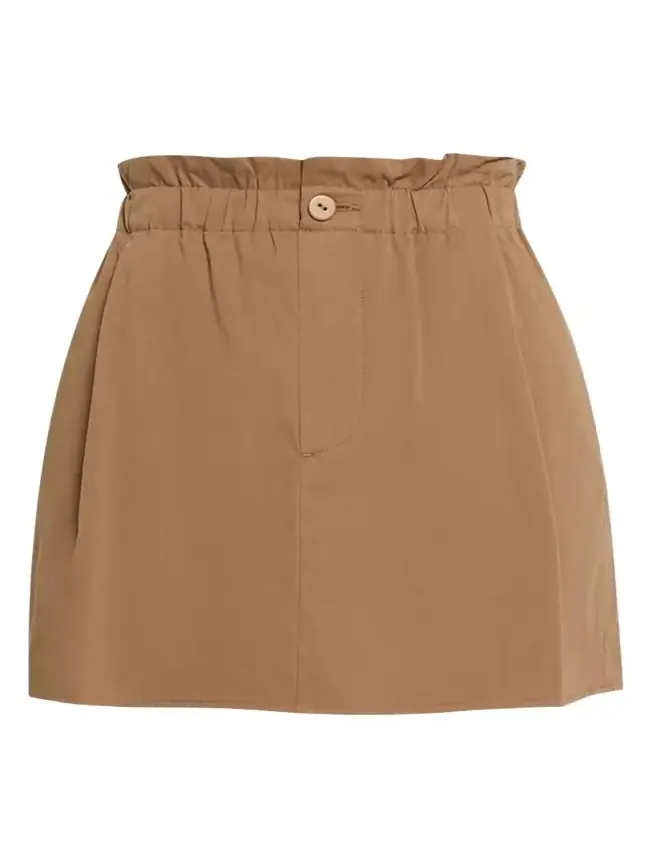 Mid-Rise Cotton Mini Skirt Mid-Rise Cotton Mini Skirt