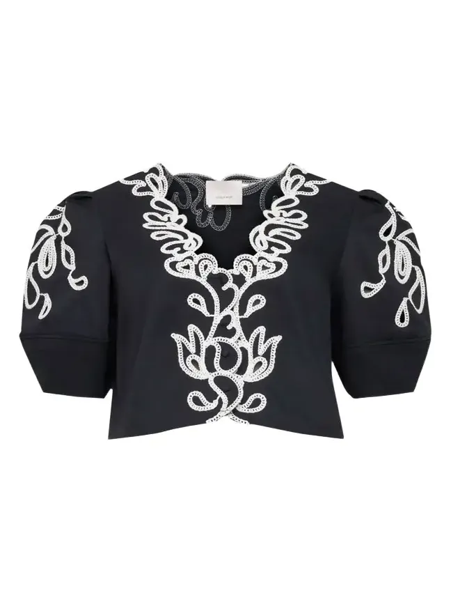 Bellara Embroidered Paisley Bloom Top