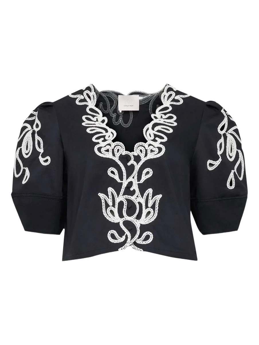 Bellara Embroidered Paisley Bloom Top