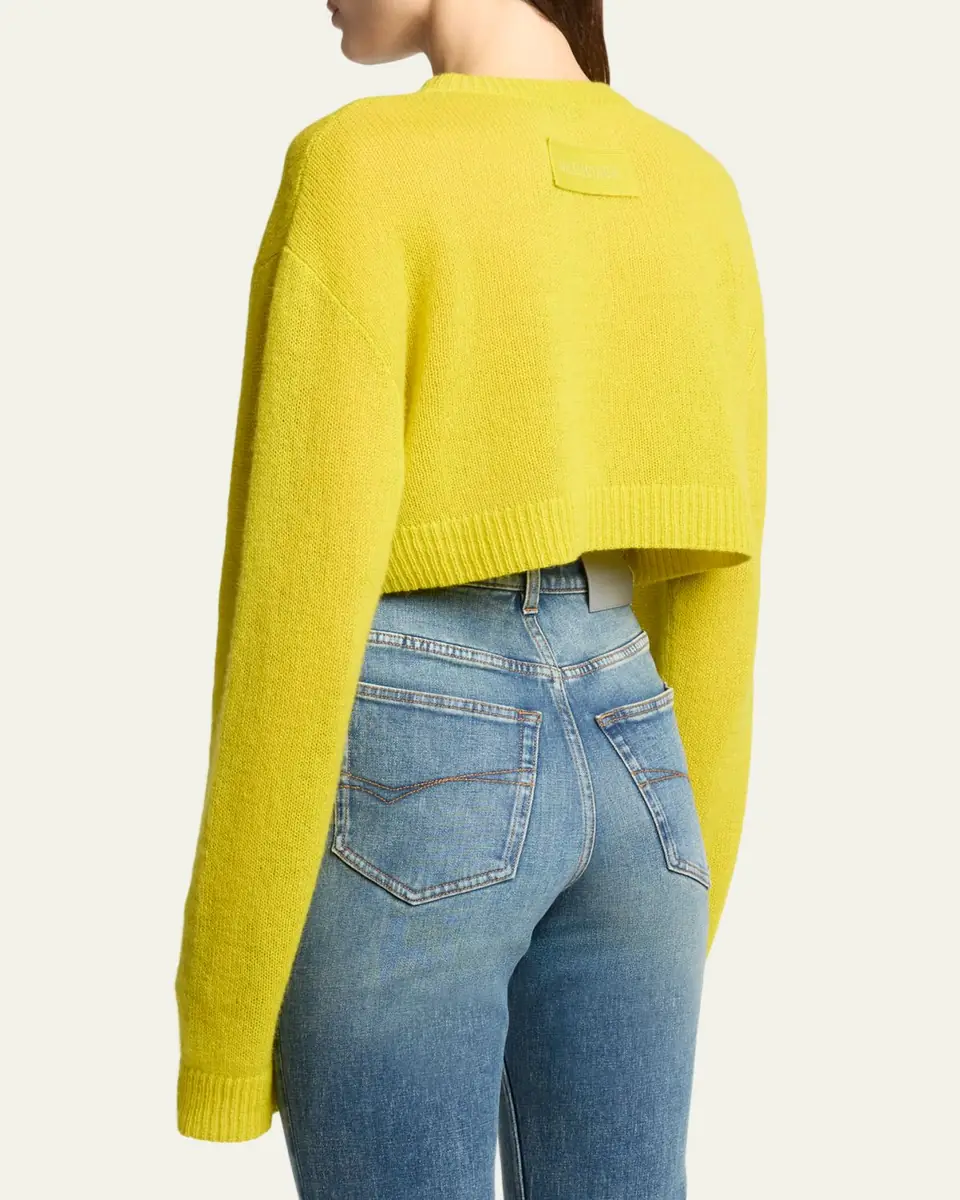 Balenciaga Cashmere Open-Knit Crop Sweater | Thumbnail 3 Balenciaga Cashmere Open-Knit Crop Sweater | Thumbnail 3