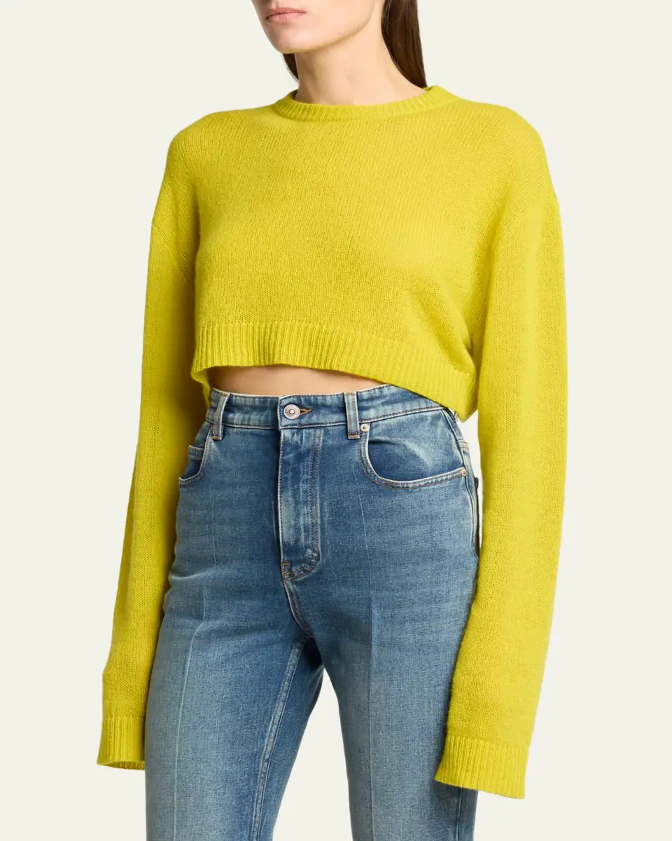 Balenciaga Cashmere Open-Knit Crop Sweater | Thumbnail 4 Balenciaga Cashmere Open-Knit Crop Sweater | Thumbnail 4