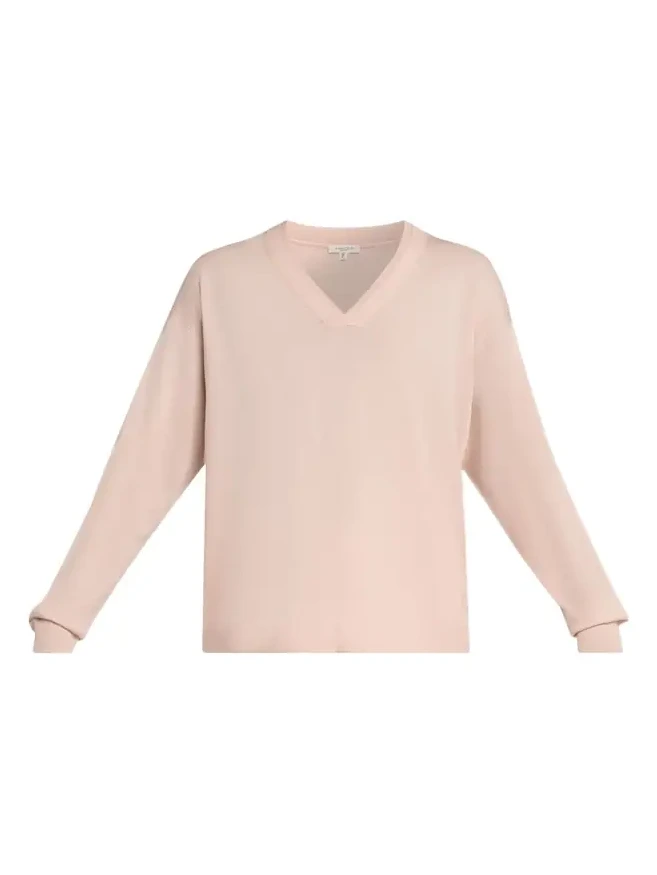 V-Neck Merino Wool Knit Sweater
