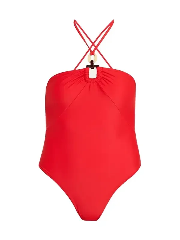 Marjorie Ring Halter One-Piece Swimsuit