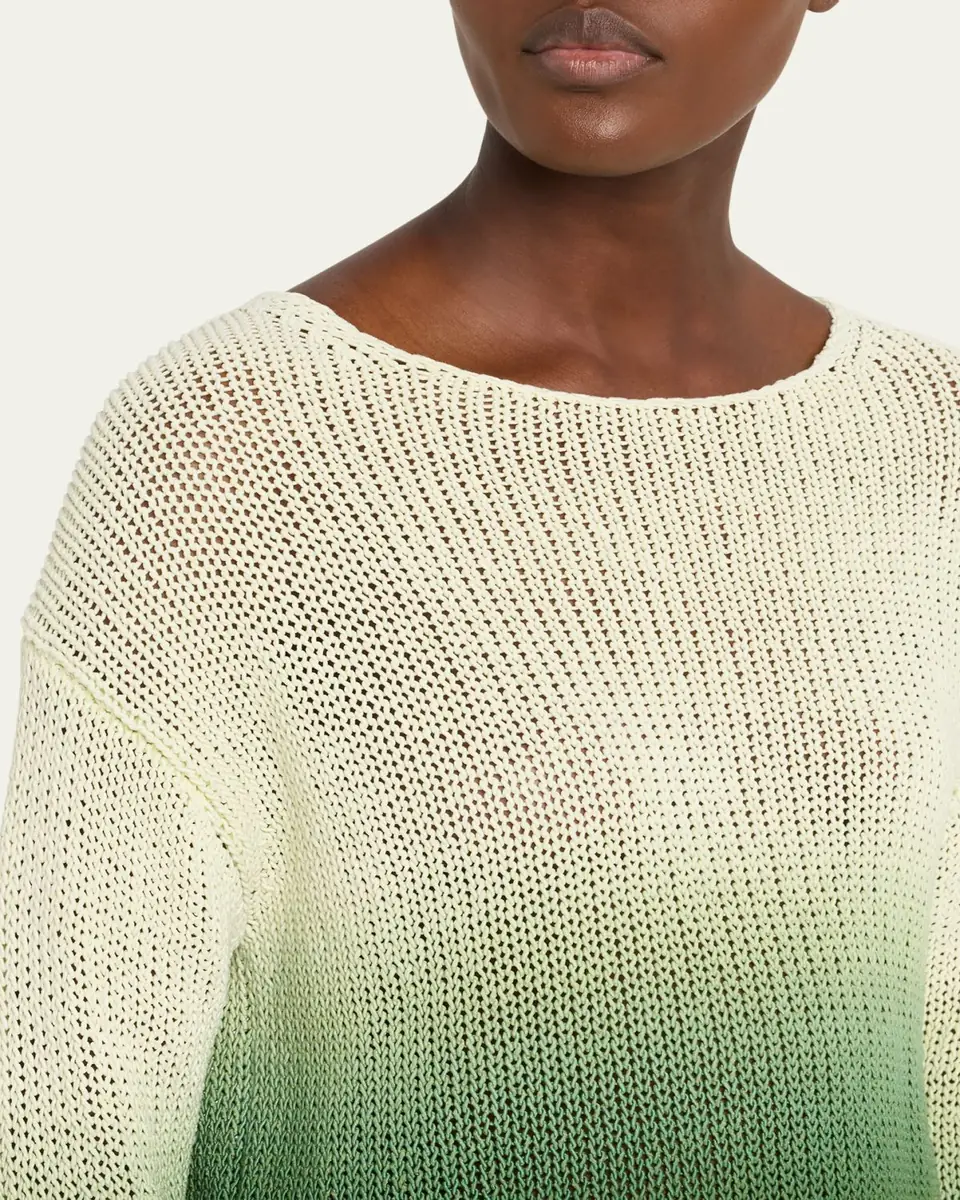 Vince Dip-Dye Cotton Sweater | Thumbnail 5 Vince Dip-Dye Cotton Sweater | Thumbnail 5