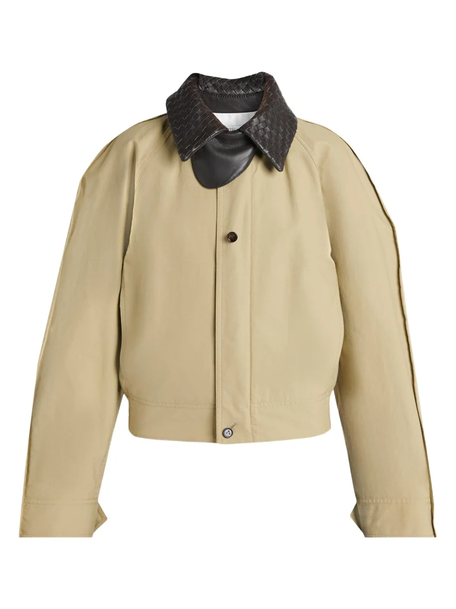 Intrecciato Collar Cotton Blouson Jacket Intrecciato Collar Cotton Blouson Jacket