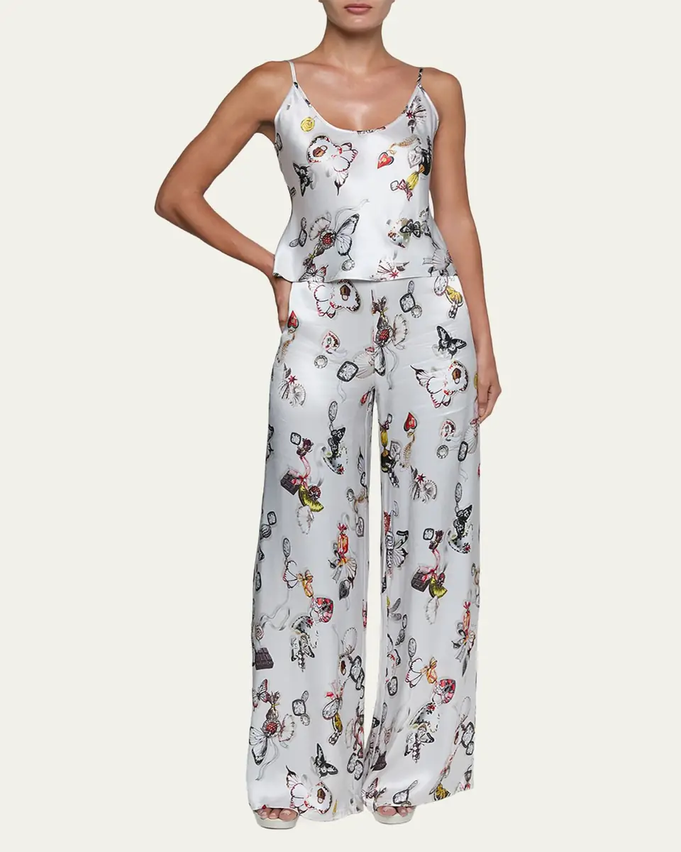 L'Agence Charmy Butterfly-Print Satin Cami | Thumbnail 2 L'Agence Charmy Butterfly-Print Satin Cami | Thumbnail 2