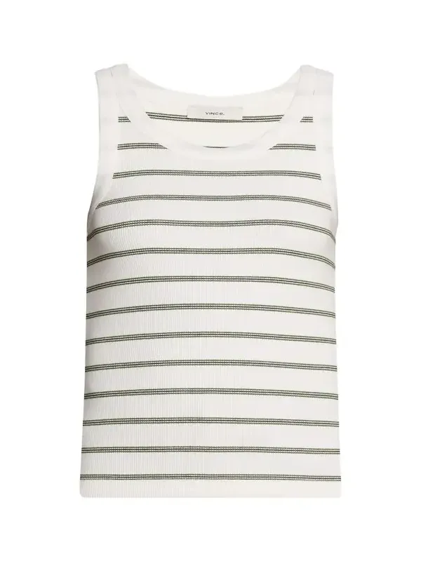 Stripe Scoop-Neck Tank Top