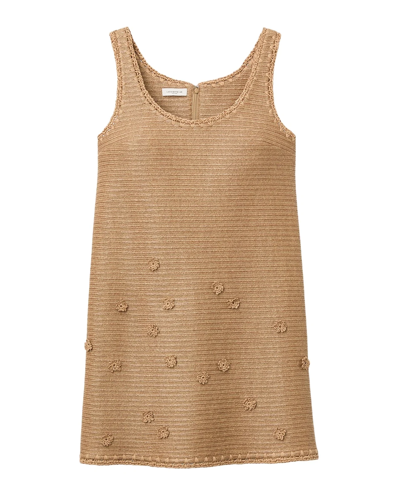 Lafayette 148 New York Raffia-Effect Jersey Shift Dress