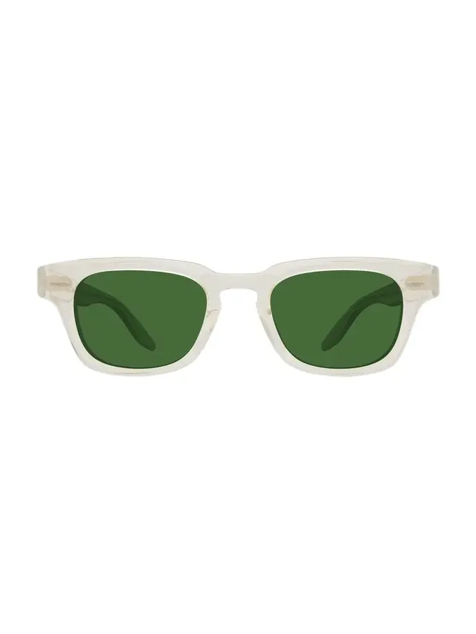 Men's Keyhole-Bridge Transparent Acetate Square Sunglasses Men's Keyhole-Bridge Transparent Acetate Square Sunglasses