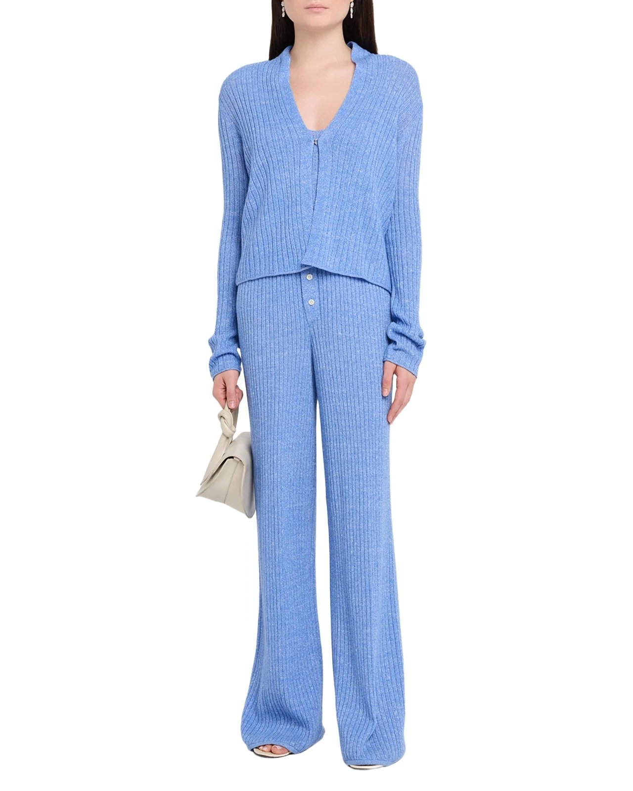 Breezy Ribbed Cashmere Cardigan