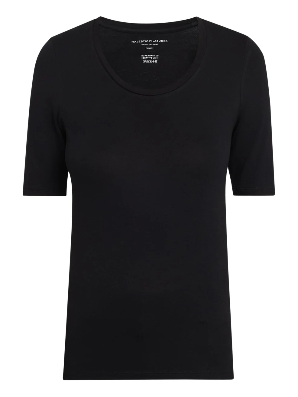 MAJESTIC FILATURES Elbow-Sleeve Scoop-Neck Shirt