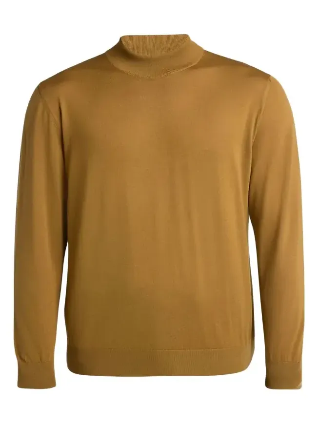 Men's 14-Micron Wool Mock Neck Sweater Men's 14-Micron Wool Mock Neck Sweater