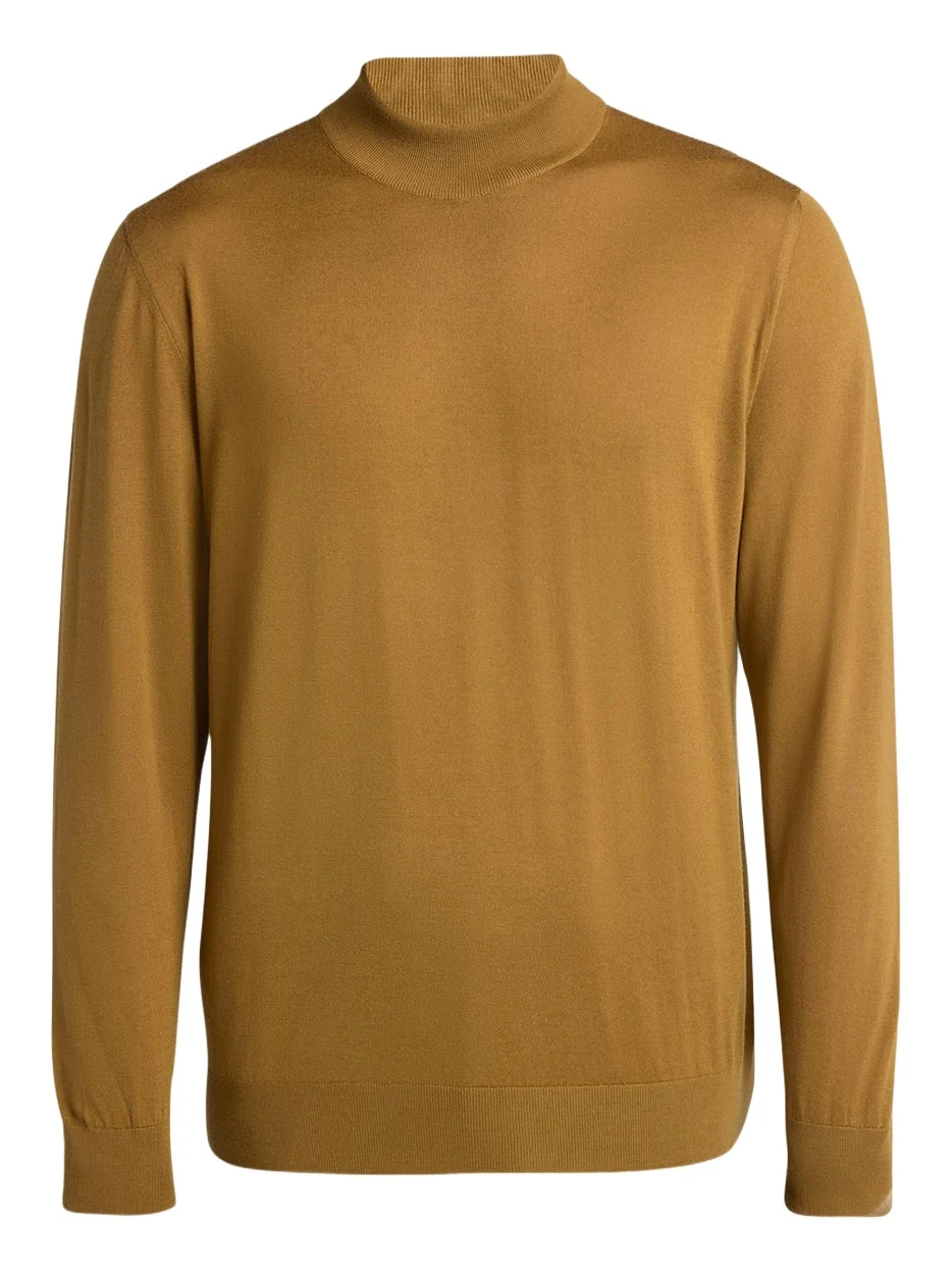 Men's 14-Micron Wool Mock Neck Sweater Men's 14-Micron Wool Mock Neck Sweater
