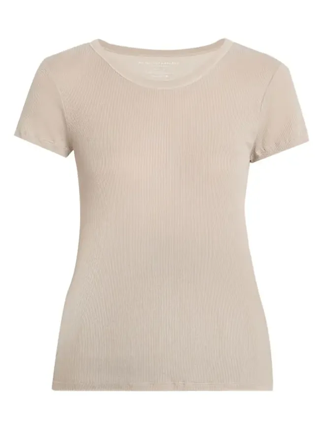 Lyocell Cotton Baby Rib Knit T-Shirt Lyocell Cotton Baby Rib Knit T-Shirt