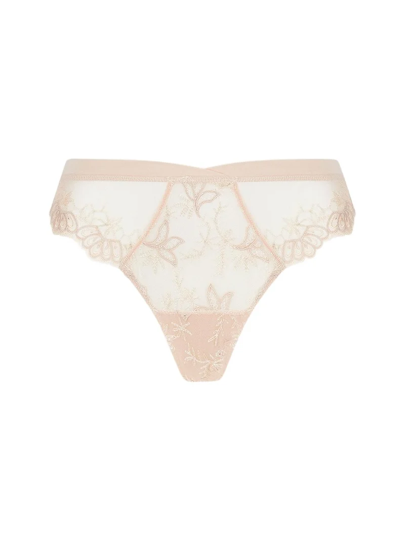 Elegance Artist Floral-Embroidered Thong Elegance Artist Floral-Embroidered Thong