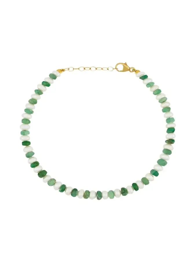 Ocean Connection 14K Emerald and Pearl Bracelet Ocean Connection 14K Emerald and Pearl Bracelet