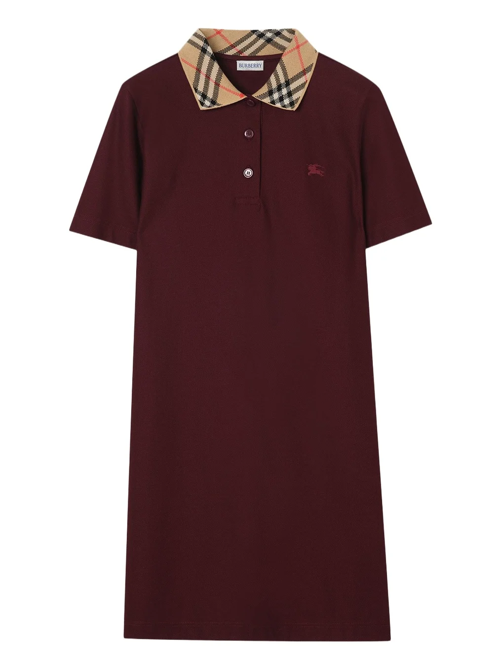 Check Collar Cotton Polo Mini Dress Check Collar Cotton Polo Mini Dress