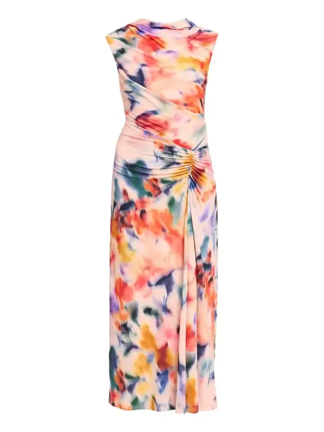 Acacia Draped Jersey Midi Dress Acacia Draped Jersey Midi Dress