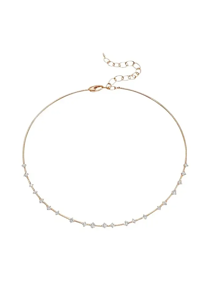MATTIA CIELO 18K Rose Gold Diamond Flex Collar