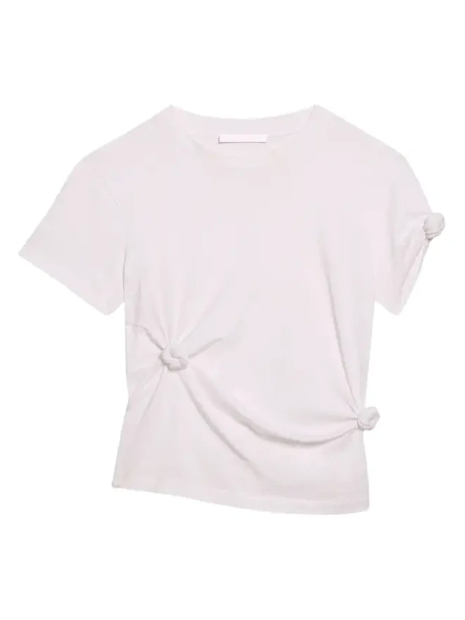 Asymmetric Knotted Baby Tee