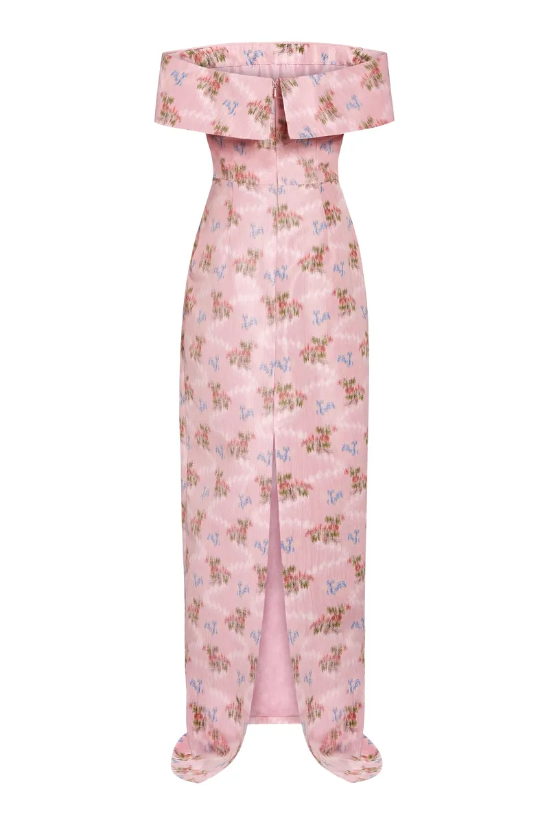 Markarian Clover Pink Bouquet Ikat Gown | Thumbnail 2 Markarian Clover Pink Bouquet Ikat Gown | Thumbnail 2