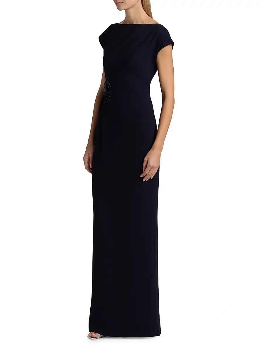 SACHIN & BABI Women's Kelly Embellished Stretch-Crepe Column Gown | Thumbnail 4