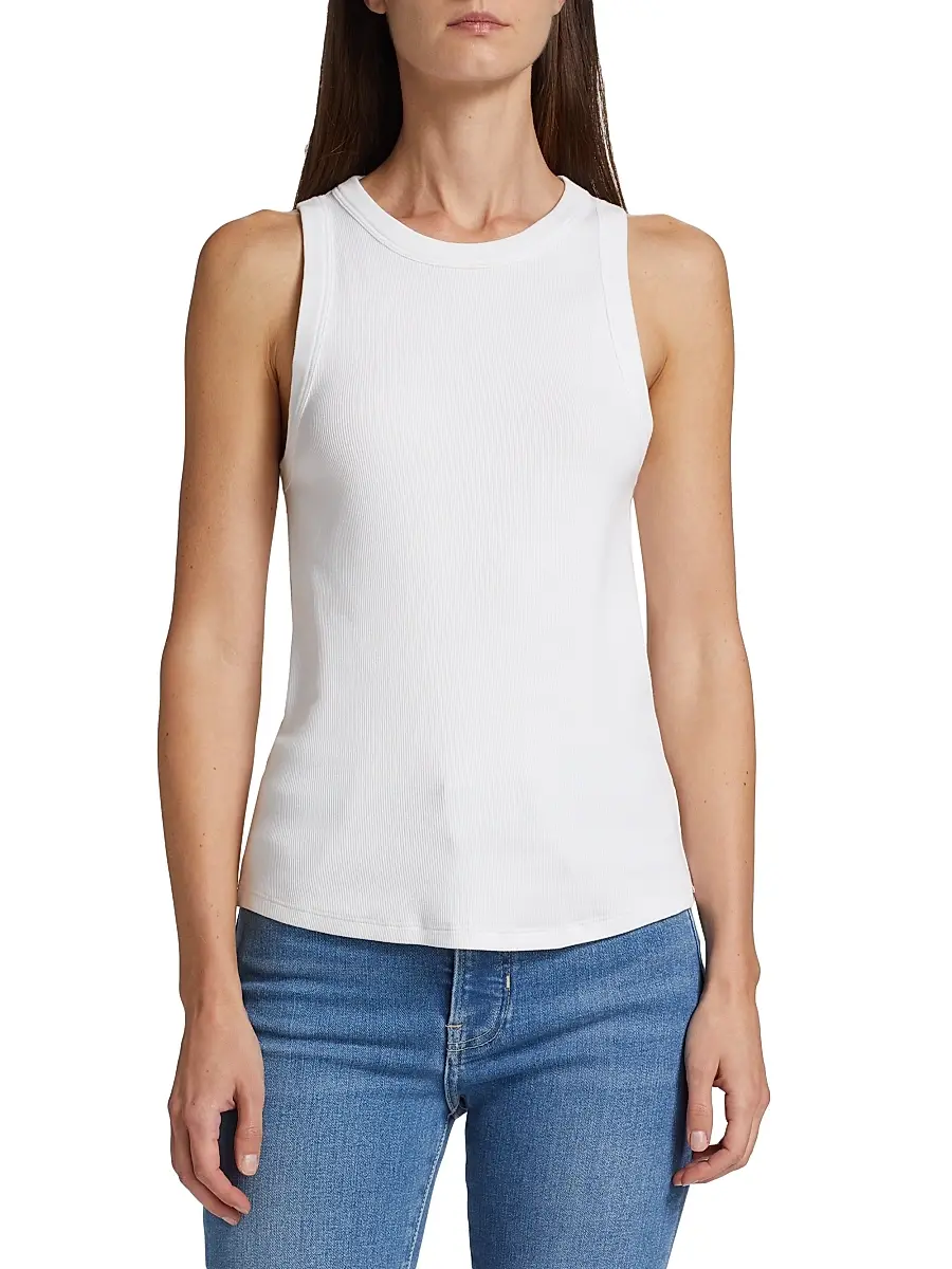 Veronica Beard Women's Jordyn Stretch-Cotton Tank Top | Thumbnail 3