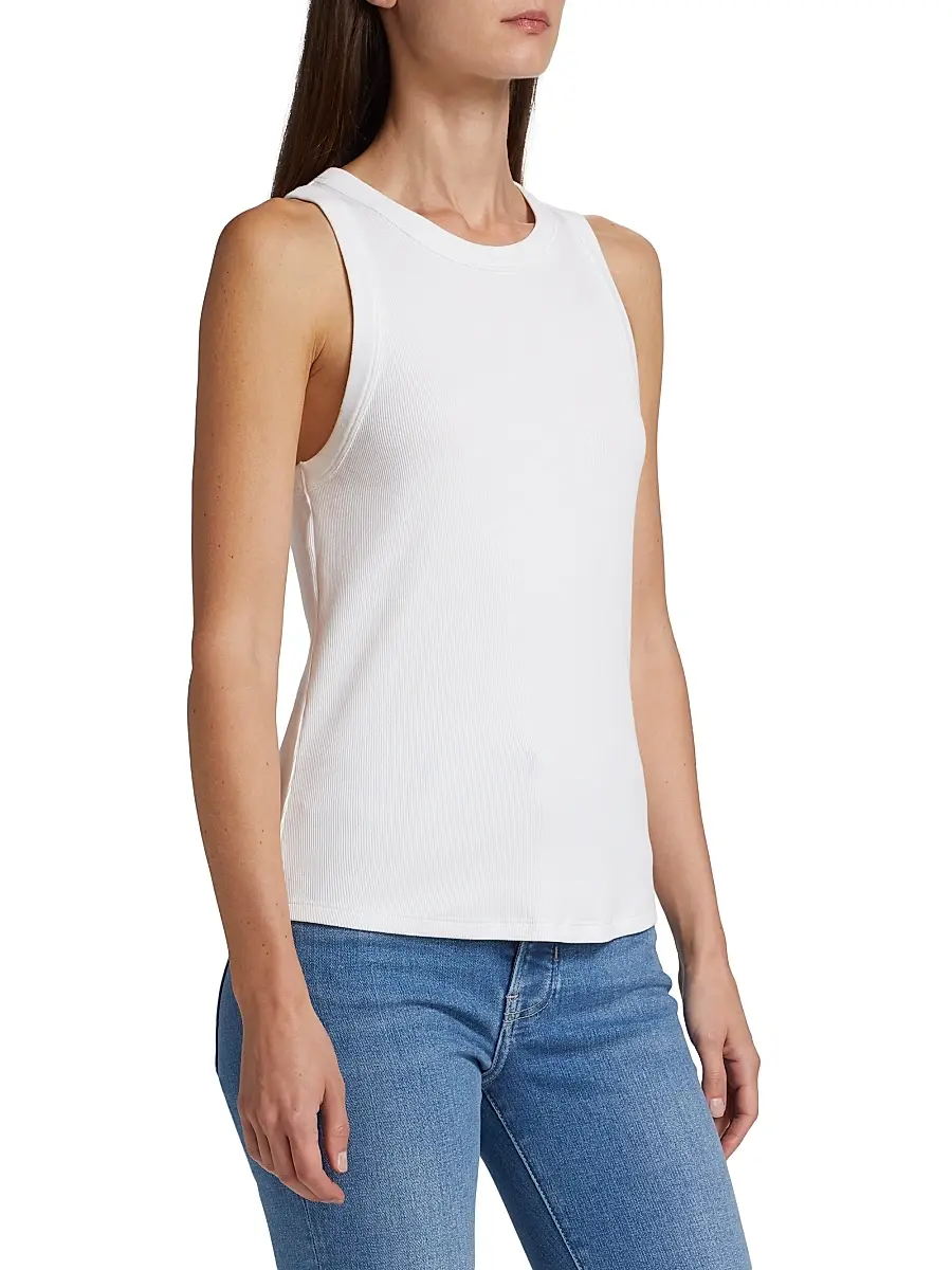 Veronica Beard Women's Jordyn Stretch-Cotton Tank Top | Thumbnail 4