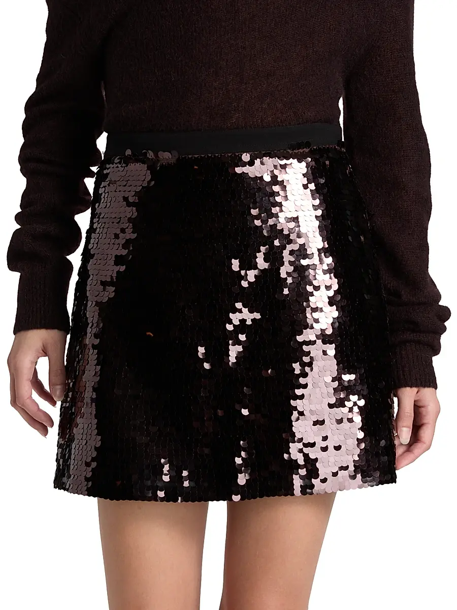 A.L.C. A. L.C. Women's Cleo Sequined Miniskirt | Thumbnail 3
