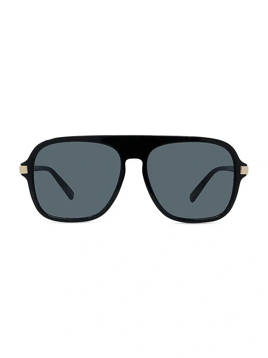 Stella McCartney Women's Stella 57MM Pilot Sunglasses - Dark Grey Black | Thumbnail 2