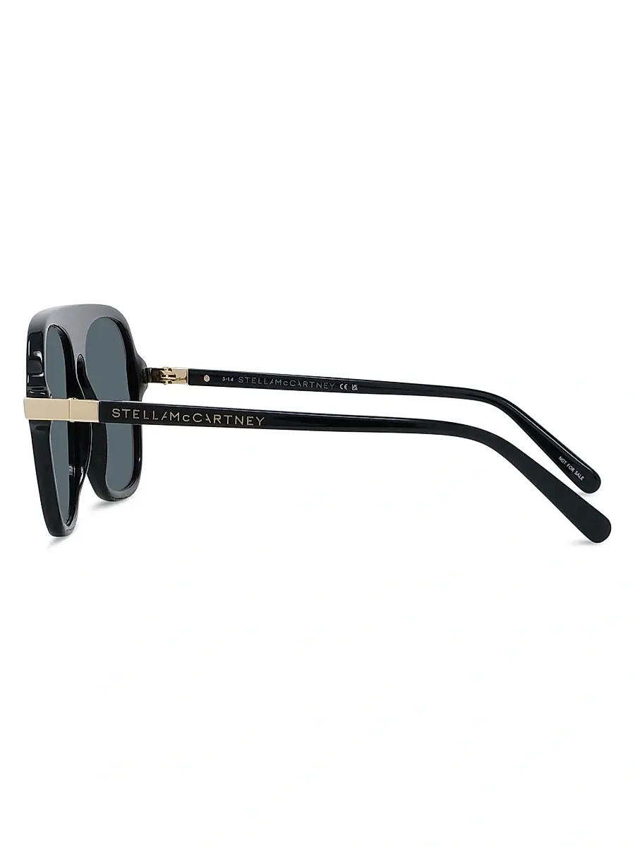 Stella McCartney Women's Stella 57MM Pilot Sunglasses - Dark Grey Black | Thumbnail 3