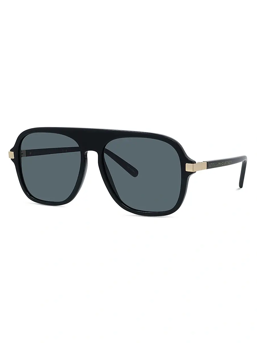 Women's Stella 57MM Pilot Sunglasses - Dark Grey Black Women's Stella 57MM Pilot Sunglasses - Dark Grey Black