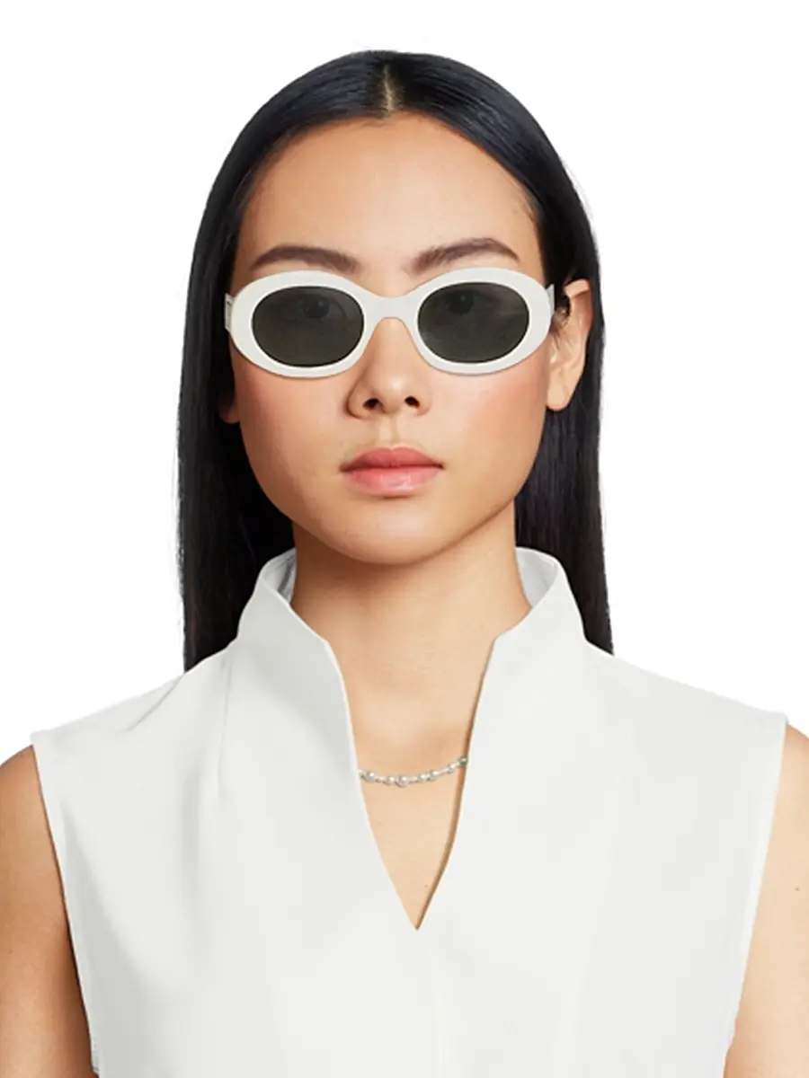CELINE Women's Triomphe 52MM Oval Sunglasses - Smoke | Thumbnail 2 CELINE Women's Triomphe 52MM Oval Sunglasses - Smoke | Thumbnail 2