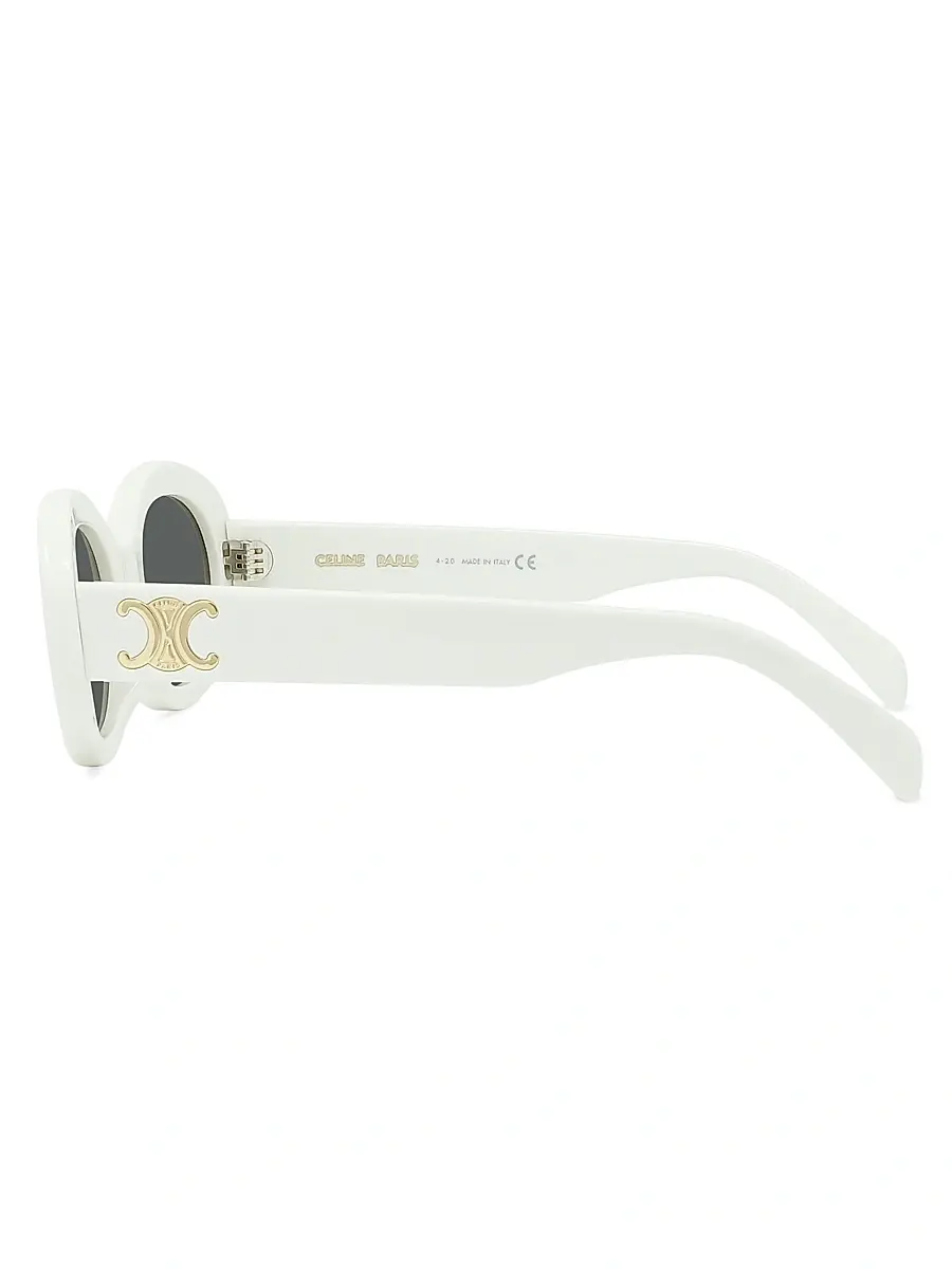 CELINE Women's Triomphe 52MM Oval Sunglasses - Smoke | Thumbnail 5 CELINE Women's Triomphe 52MM Oval Sunglasses - Smoke | Thumbnail 5