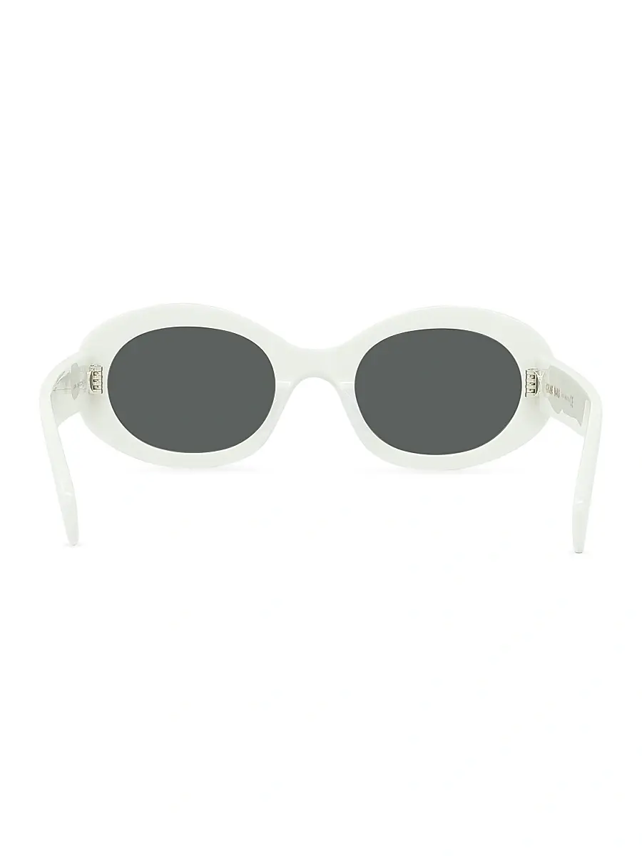 CELINE Women's Triomphe 52MM Oval Sunglasses - Smoke | Thumbnail 6 CELINE Women's Triomphe 52MM Oval Sunglasses - Smoke | Thumbnail 6
