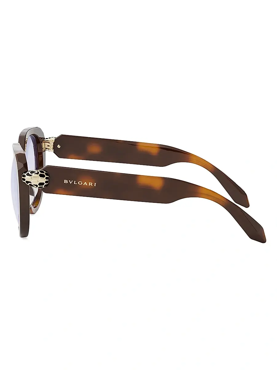 BVLGARI Women's Serpenti 51MM Cat-Eye Blue Block Glasses | Thumbnail 3 BVLGARI Women's Serpenti 51MM Cat-Eye Blue Block Glasses | Thumbnail 3