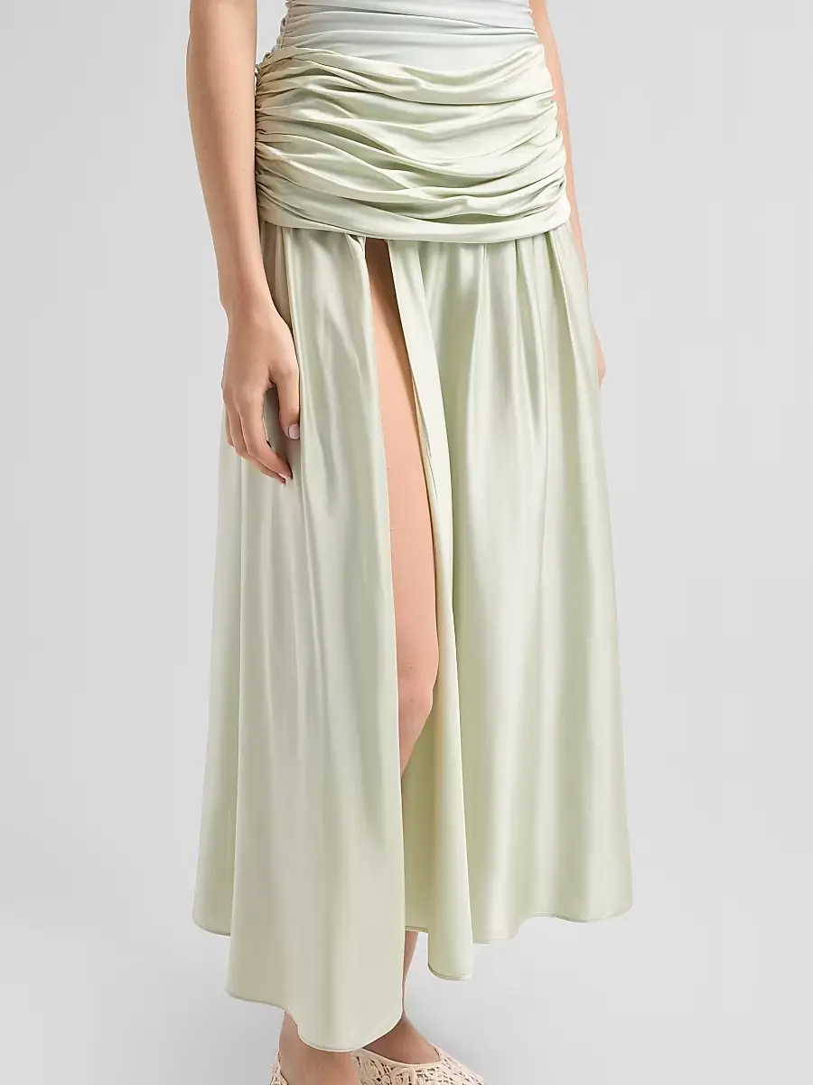 Simkhai Women's Gianna Draped Midi-Skirt | Thumbnail 5 Simkhai Women's Gianna Draped Midi-Skirt | Thumbnail 5