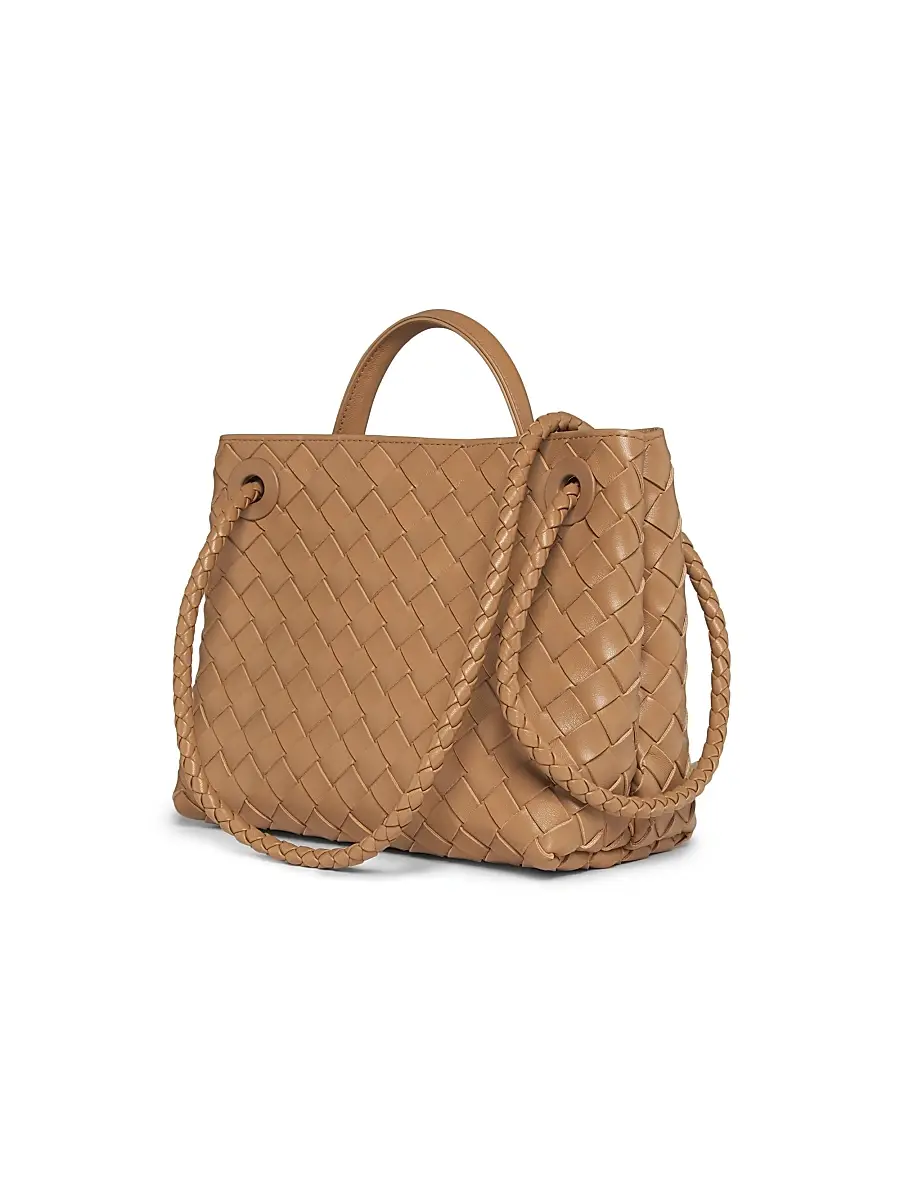 Bottega Veneta Women's Andiamo Intrecciato Leather Top-Handle Bag - Biscuit | Thumbnail 3 Bottega Veneta Women's Andiamo Intrecciato Leather Top-Handle Bag - Biscuit | Thumbnail 3