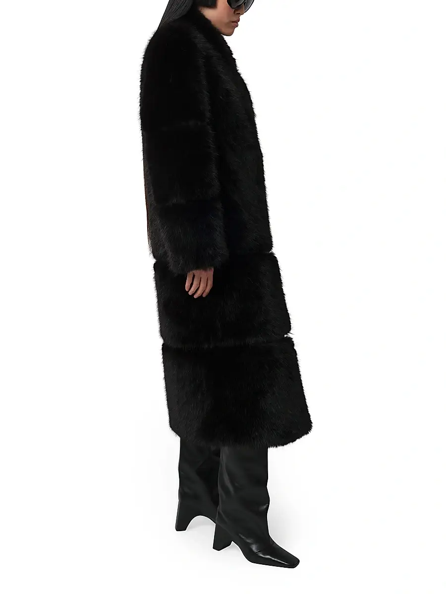 Apparis Women's Sylke Faux-Sable Fur Coat | Thumbnail 4 Apparis Women's Sylke Faux-Sable Fur Coat | Thumbnail 4