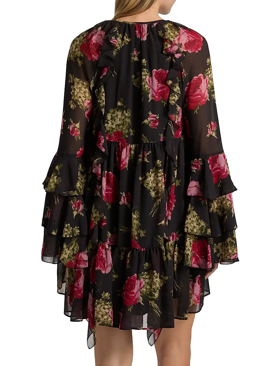 Cinq à Sept Women's Emelia Baroque Roses Minidress | Thumbnail 5