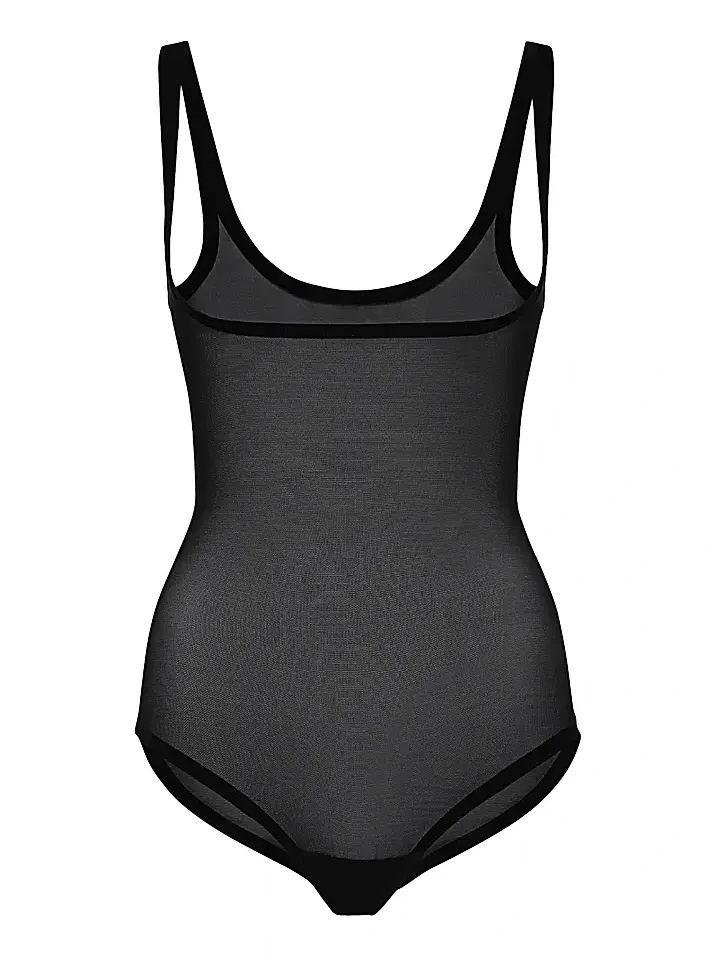 Women's Formfitting Sheer Tulle Bodysuit