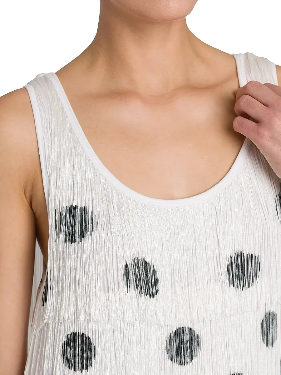 MOSCHINO Women's Polka Dot Fringe Maxi Dress | Thumbnail 6 MOSCHINO Women's Polka Dot Fringe Maxi Dress | Thumbnail 6