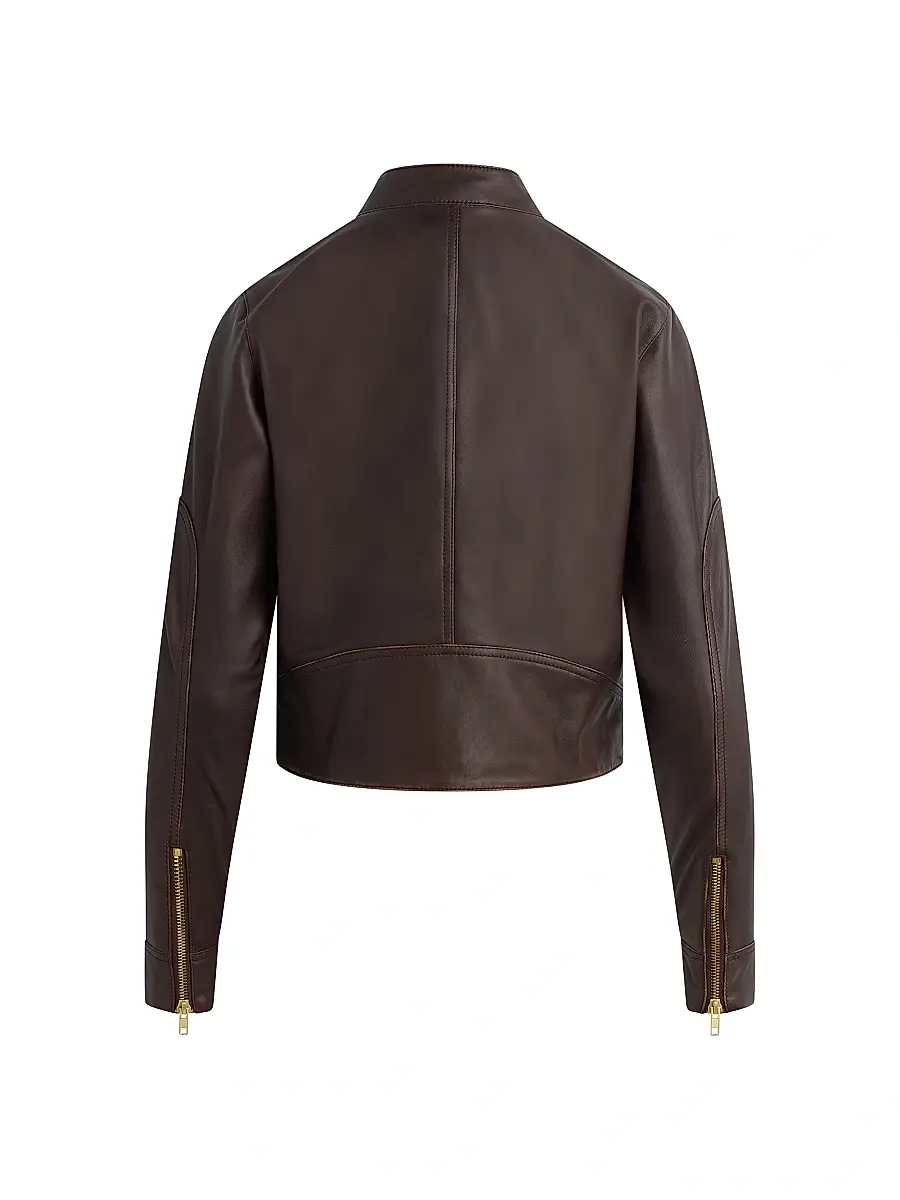Hudson Jeans Women's Leather Moto Jacket | Thumbnail 3