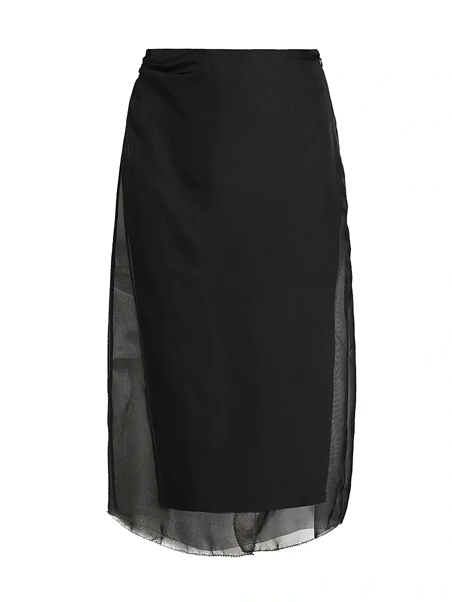 Rue Sophie Women's Viv Organza Midi-Skirt - Black | Image 1 Rue Sophie Women's Viv Organza Midi-Skirt - Black | Image 1